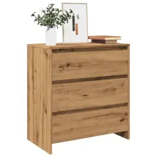  Kézműves tölgy színű szerelt fa tálalószekrény 70x41x75 cm bútor