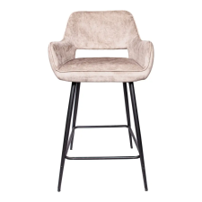  Khaki árnyalatú, design bárszék –Fekete fém lábakkal bútor