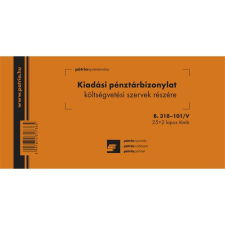 Kiadási pénztárbizonylat költségvetési 25x2 lapos tömb 203x102 mm nyomtatvány