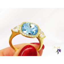  Kiara kristályköves antiallergén gyűrű-14K gyűrű