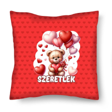  Kicsi díszpárna, Szeretlek, maci lufival lakástextília