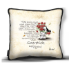  Kicsi díszpárna, Veled boldog vagyok, szeretlek, kutyus virágokkal