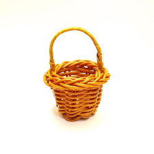  Kicsi füles vesszőkosár, mérete: 5x6,5 cm dekorációs kellék
