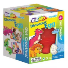 Kid Art: Dinótojás gyurma készlet 4 színű gyurmával és formákkal kreatív és készségfejlesztő