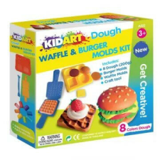 Kid Art: Hamburger és gofri gyurma készlet, 8 színű gyurma