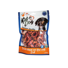 Kid Dog jutalomfalat tőkehalas kacsahústekercs 250g jutalomfalat kutyáknak