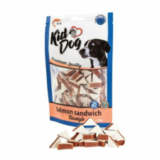 KIDDOG Lazac-Tőkehal Szendvics, Háromszögű Jutalomfalat 80g jutalomfalat kutyáknak