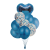 KidMania 9 db kék latex léggömb csokor Magic Party konfettivel