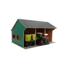 Kids Globe Mezőgazdasági fészer 3 járműre, 1:16 játékfigura