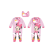 Kids Licencing Disney Minnie egér baba rugdalózó előkével - rózsaszín-piros - 1-3 hónapos babának