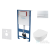 Kielle Genesis falra szerelhető WC szett, Villeroy & Boch Architectura WC CeramicPlus bevonattal és softclose ülőkével, Kielle Gemini I króm nyomólappal SANI11AK1101