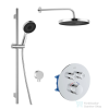 Kielle OUDEE falsík alatti termosztátos zuhanyrendszer fejzuhannyal, belső egységgel, króm 20602SPT10
