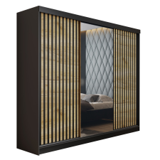 Kier Malani 200 Tolóajtós Szekrény 200cm, Grafit-Arany Tölgy bútor
