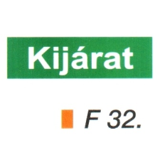 Kijárat F32 információs címke