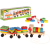 KIK Fa szortírozó ügyességi puzzle vonat mozdony + vagonok 30cm