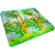 KIK Habszivacs játszószőnyeg gyerekeknek, kétoldalas, 180X120cm, állatkert