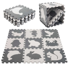 KIK Ikonka szivacs puzzle 85x85x1cm (9db) #szürke játszószőnyeg