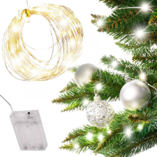 KIK LED dekoratív drót lámpák 10m 100LED meleg fehér karácsonyfa izzósor