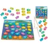 KIK Montessori fából készült halas horgász mágneses játék