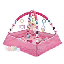 Kikka Boo Kikkaboo játszószőnyeg 18 labdával - rózsaszín madaras játszószőnyeg