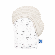  Kikkaboo bébikesztyű szilikonos rágókával Szavanna szürke egyéb bébijáték