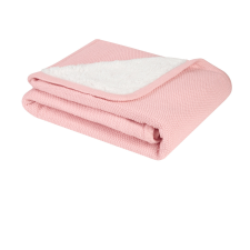 Kikkaboo takaró prémium pamut/sherpa kétoldalas 75x100cm Dream Big melange pink babaágynemű, babapléd
