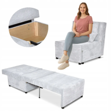  Kimo Fekvőfotel Alvási Funkcióval, Ágyneműtárolóval, Family Furniture, Szürke bútor