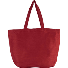 KIMOOD nagy juta táska hosszú füllel és pamut béléssel KI0231, Washed Crimson Red