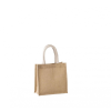 KIMOOD Uniszex bevásárló táska Kimood KI0272 Jute Canvas Tote - Small -Egy méret, Natural/Gold