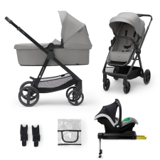 KINDERKRAFT Babakocsi kombinált 4 az 1-ben Newly Classic Grey + Mink PRO babakocsi