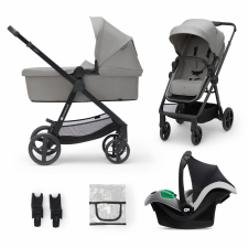 KinderKraft babakocsi többfunkciós NEWLY 3in1 MINK PRO szürke babakocsi
