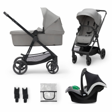 Kinderkraft babakocsi többfunkciós NEWLY 3in1 MINK PRO szürke babakocsi