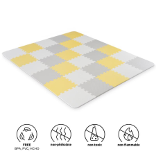 KinderKraft Habszivacs puzzle szőnyeg Luno 150x180 cm Yellow, 30db játszószőnyeg