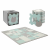 KinderKraft Játssz Mat Kinderkraft Luno Shapes, 3D puzzle, hab, menta játékot