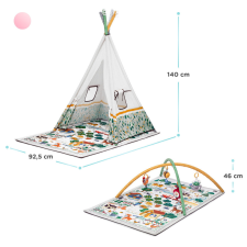 Kinderkraft játszószőnyeg - Little Gardener játékhíddal sátorral játszószőnyeg