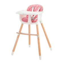 KinderKraft Kinderkraft etetőszék Sienna 2in1 fa lábbal pink etetőszék