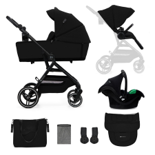KINDERKRAFT SELECT Kombinált babakocsi Yoxi 3in1 Pure Black babakocsi