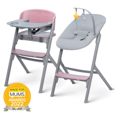 KINDERKRAFT SELECT Szett etetőszék Livy Aster Pink + pihenőszék Calmee, Premium etetőszék