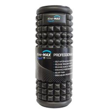 Kine-MAX Professional Massage Foam Roller - Fekete Masszázshenger gyógyászati segédeszköz