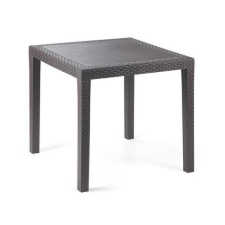  King 80x80 cm műrattan asztal szürke kerti bútor