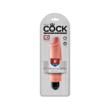 King Cock 6 Stiffy - vízálló, élethű vibrátor (15cm) - natúr vibrátorok