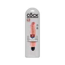 King Cock 7 Stiffy - vízálló, élethű vibrátor (18cm) - natúr vibrátorok