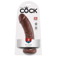  King Cock 8 dildó (20cm) - barna műpénisz, dildó