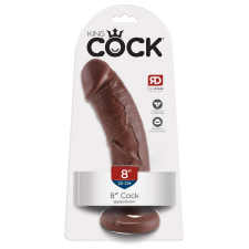 King Cock 8 dildó (20cm) - barna műpénisz, dildó