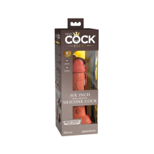 King Cock Elite 6 - tapadótalpas, élethű dildó (15cm) - sötét műpénisz, dildó