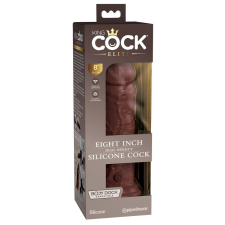 King Cock Elite 8 - tapadótalpas, élethű dildó (20cm) - barna műpénisz, dildó