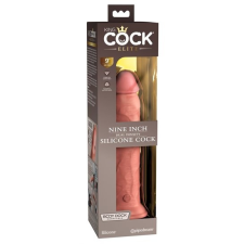 King Cock Elite 9 - tapadótalpas, élethű dildó (23cm) - natú műpénisz, dildó