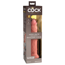 King Cock Elite 9 - tapadótalpas, élethű dildó (23cm) - natúr műpénisz, dildó