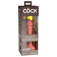 King Cock King Cock Elite 6 - tapadótalpas, élethű dildó (15cm) - natúr műpénisz, dildó