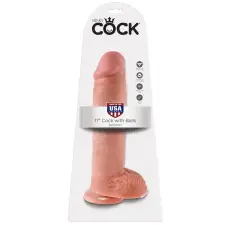 King Cock KIRÁLY COCK - 11 DILDO HÚS GOLYÓKKAL 28 CM műpénisz, dildó